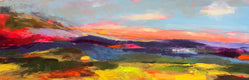 Original art for sale at UGallery.com | Mountains Outstretched by Rebecca Klementovich | $850 | acrylic painting | 12' h x 36' w | thumbnail 1