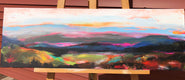 Original art for sale at UGallery.com | Mountains Range Full On by Rebecca Klementovich | $850 | acrylic painting | 12' h x 36' w | thumbnail 2
