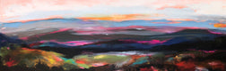 Original art for sale at UGallery.com | Mountains Range Full On by Rebecca Klementovich | $850 | acrylic painting | 12' h x 36' w | thumbnail 1