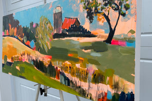 Summertime Rural Farm by Rebecca Klementovich |  Side View of Artwork 