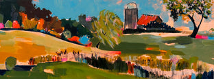 Original art for sale at UGallery.com | Summertime Rural Farm by Rebecca Klementovich | $1,375 | acrylic painting | 16' h x 40' w | photo 1
