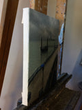 Original art for sale at UGallery.com | Red Hook, in the Rain by Nick Savides | $850 | oil painting | 10' h x 8' w | thumbnail 2