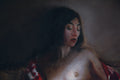 Original art for sale at UGallery.com | Red Kimono by John Kelly | $2,850 | oil painting | 23.5' h x 28.75' w | thumbnail 4