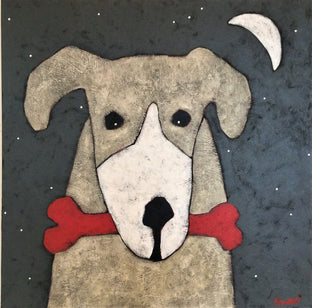 Original art for sale at UGallery.com | Redbone by Jaime Ellsworth | $1,400 | acrylic painting | 24' h x 24' w | photo 1