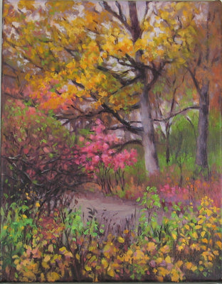 Original art for sale at UGallery.com | Redbud Spring by Suzanne Massion | $325 | oil painting | 14' h x 11' w | photo 1