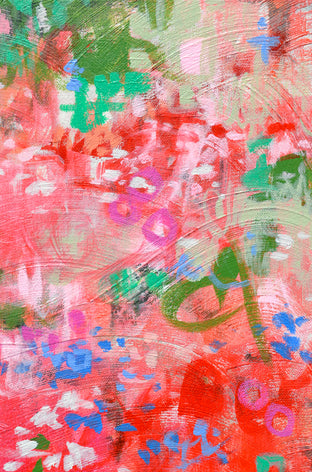Original art for sale at UGallery.com | Red Giverny by Natalie George | $900 | mixed media artwork | 20' h x 20' w | photo 4
