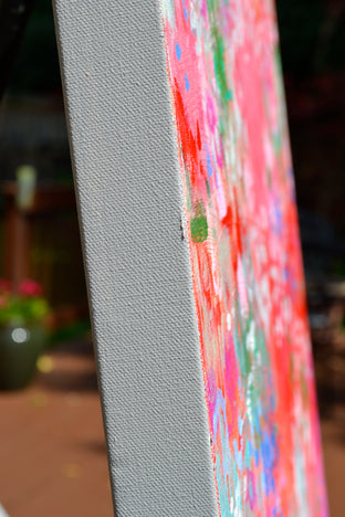 Red Giverny by Natalie George |  Side View of Artwork 