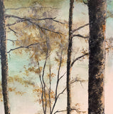 Original art for sale at UGallery.com | Red Pond Trees by Candice Eisenfeld | $4,200 | acrylic painting | 36' h x 36' w | thumbnail 4