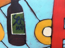 Original art for sale at UGallery.com | Red Wine by Jaime Ellsworth | $3,275 | acrylic painting | 30' h x 40' w | thumbnail 4