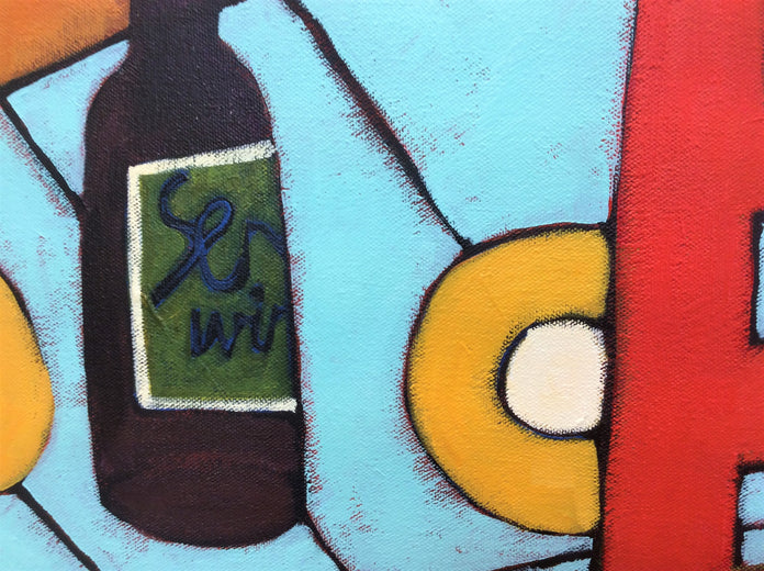 Red Wine by Jaime Ellsworth |   Closeup View of Artwork 