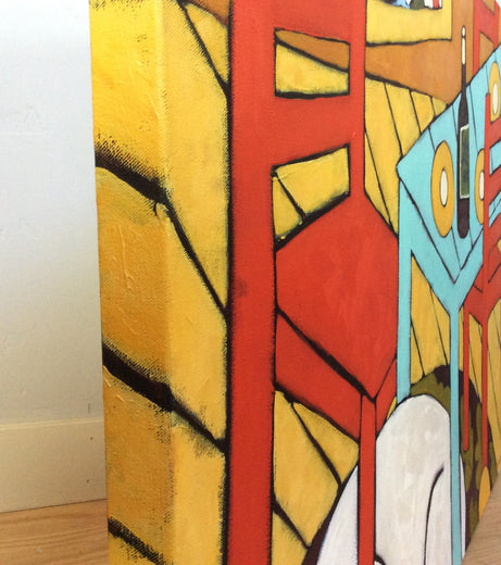 Red Wine by Jaime Ellsworth |  Side View of Artwork 