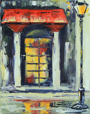 Original art for sale at UGallery.com | Rouge et Jaune by Lisa Elley | $300 | oil painting | 10' h x 8' w | photo 1