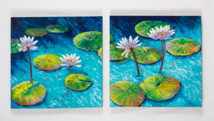 Original art for sale at UGallery.com | Reflections I and II by Carole Moore | $3,100 | acrylic painting | 24' h x 50' w | photo 3