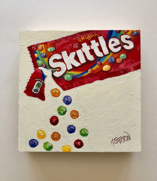 Original art for sale at UGallery.com | Skittles Delight by Karen Barton | $375 | oil painting | 8' h x 8' w | photo 3