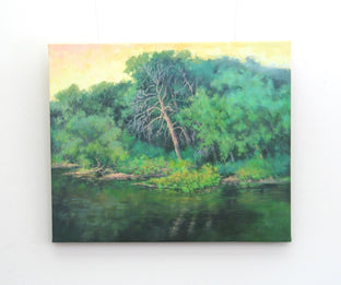 Original art for sale at UGallery.com | River Sentinel by Suzanne Massion | $750 | oil painting | 20' h x 24' w | photo 3