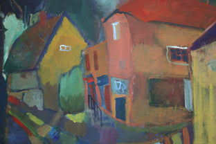 Original art for sale at UGallery.com | Small Town Vibe by Robert Hofherr | $1,325 | acrylic painting | 22' h x 28' w | photo 4