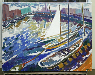 Original art for sale at UGallery.com | A Series of Strong Diagonals by Robert Hofherr | $1,125 | acrylic painting | 22' h x 28' w | photo 3