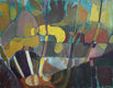 Original art for sale at UGallery.com | House in the Forest by Robert Hofherr | $1,525 | acrylic painting | 22' h x 28' w | thumbnail 1