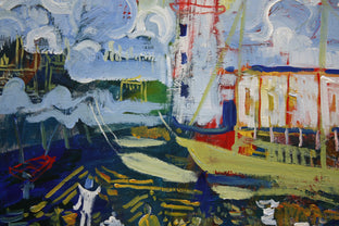 Original art for sale at UGallery.com | Lighthouse by Robert Hofherr | $1,425 | acrylic painting | 22' h x 28' w | photo 4