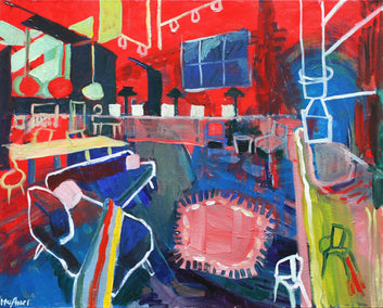 acrylic painting by Robert Hofherr titled Loft in Translation