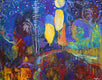 Original art for sale at UGallery.com | Lonesome October Night by Robert Hofherr | $1,325 | acrylic painting | 22' h x 28' w | thumbnail 1