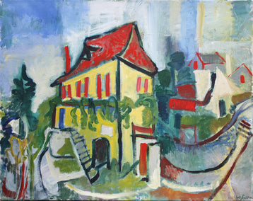 acrylic painting by Robert Hofherr titled Mansion in the Country