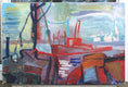 Original art for sale at UGallery.com | Wharf by Robert Hofherr | $1,525 | acrylic painting | 20' h x 30' w | thumbnail 3