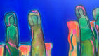 Original art for sale at UGallery.com | Against the Wall by Robin Okun | $1,650 | acrylic painting | 24' h x 36' w | thumbnail 4