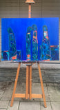 Original art for sale at UGallery.com | Igniting the Blues by Robin Okun | $1,925 | acrylic painting | 30' h x 40' w | thumbnail 3