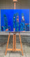 Original art for sale at UGallery.com | Igniting the Blues by Robin Okun | $1,925 | acrylic painting | 30' h x 40' w | thumbnail 3