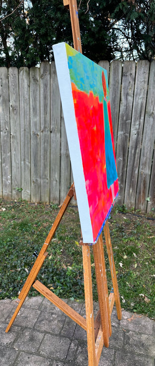 Original art for sale at UGallery.com | Leaning into the Light by Robin Okun | $1,100 | acrylic painting | 24' h x 24' w | photo 2