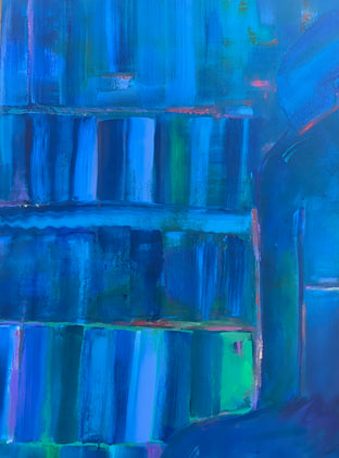 Original art for sale at UGallery.com | Reading the Room by Robin Okun | $2,000 | acrylic painting | 36' h x 36' w | photo 4