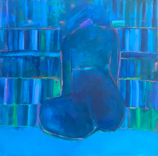 Original art for sale at UGallery.com | Reading the Room by Robin Okun | $2,000 | acrylic painting | 36' h x 36' w | photo 1