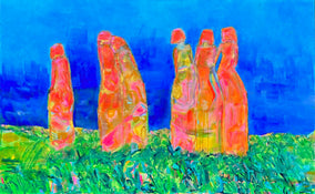 Original art for sale at UGallery.com | Spring Forward by Robin Okun | $2,300 | acrylic painting | 30' h x 48' w