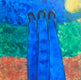 Original art for sale at UGallery.com | Three Part Harmony 2 by Robin Okun | $1,850 | acrylic painting | 36' h x 36' w | thumbnail 1