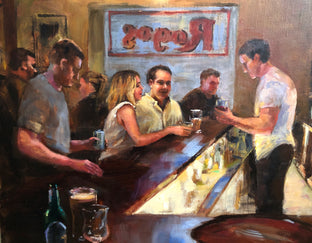 Original art for sale at UGallery.com | Rogo's Bar - Commission by Jonelle Summerfield | $1,500 | oil painting | 16' h x 20' w | photo 1