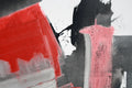 Original art for sale at UGallery.com | Imminent Visit by Roman Antopolsky | $4,000 | mixed media artwork | 60' h x 36' w | thumbnail 4