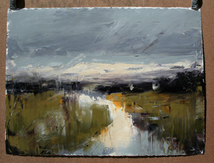 Ebenezer Stream - After Rain by Ronda Waiksnis |  Side View of Artwork 