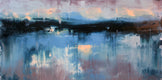 Original art for sale at UGallery.com | Evening's Refuge by Ronda Waiksnis | $675 | oil painting | 15' h x 30' w | thumbnail 1