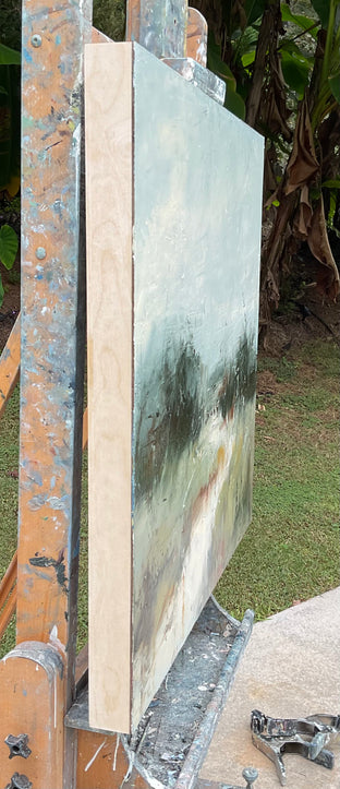 Original art for sale at UGallery.com | Free Flowing Path by Ronda Waiksnis | $2,200 | oil painting | 30' h x 30' w | photo 2