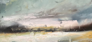 Original art for sale at UGallery.com | Seaglass Sky by Ronda Waiksnis | $1,350 | oil painting | 18' h x 46' w | photo 4