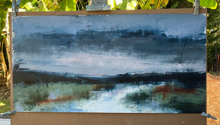 Original art for sale at UGallery.com | Weather over Spear River by Ronda Waiksnis | $1,400 | oil painting | 24' h x 48' w | photo 2