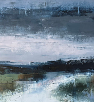 Original art for sale at UGallery.com | Weather over Spear River by Ronda Waiksnis | $1,400 | oil painting | 24' h x 48' w | photo 4
