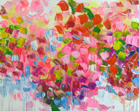 Original art for sale at UGallery.com | Rose Petals by Natasha Tayles | $750 | acrylic painting | 22' h x 28' w | thumbnail 1