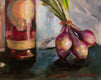 Original art for sale at UGallery.com | Rose' and Onions by Jonelle Summerfield | $450 | oil painting | 12' h x 12' w | thumbnail 4