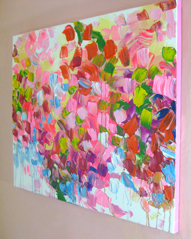 Rose Petals by Natasha Tayles |  Side View of Artwork 