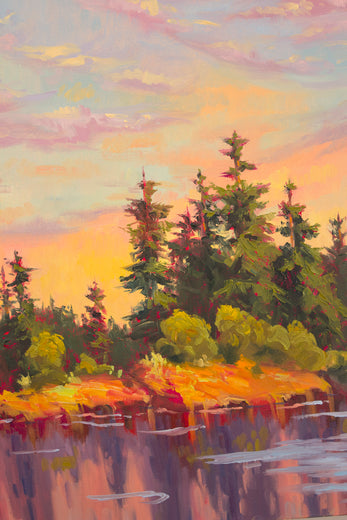 Rose Sunset by Karen E Lewis |   Closeup View of Artwork 