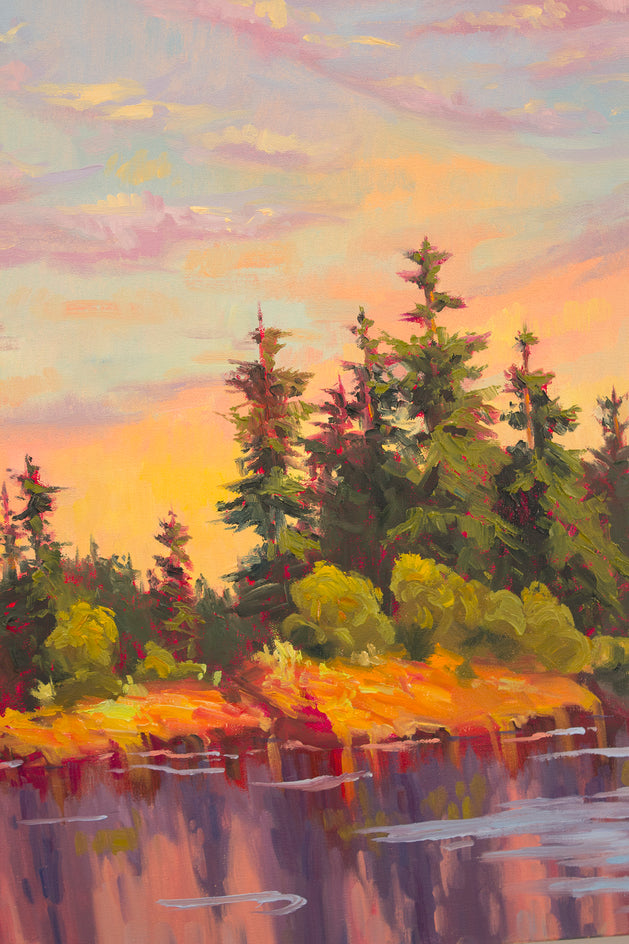 Rose Sunset by Karen E Lewis |  Closeup View of Artwork 