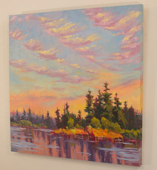 Rose Sunset by Karen E Lewis |  Side View of Artwork 