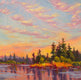 Original art for sale at UGallery.com | Rose Sunset by Karen E Lewis | $3,000 | oil painting | 36' h x 36' w | thumbnail 1
